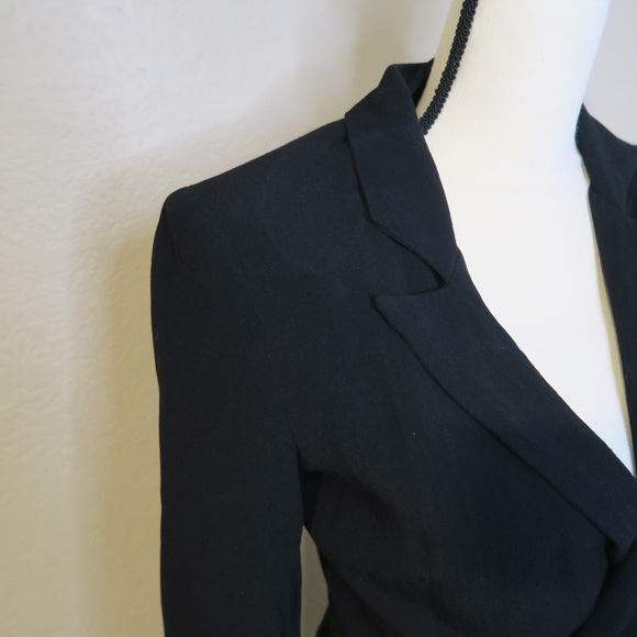Reformation Button Down Blazer Dress Black Classic - Picture 2 of 11